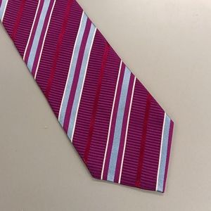 HUGO BOSS Striped Silk Tie Made In Italy EUC
